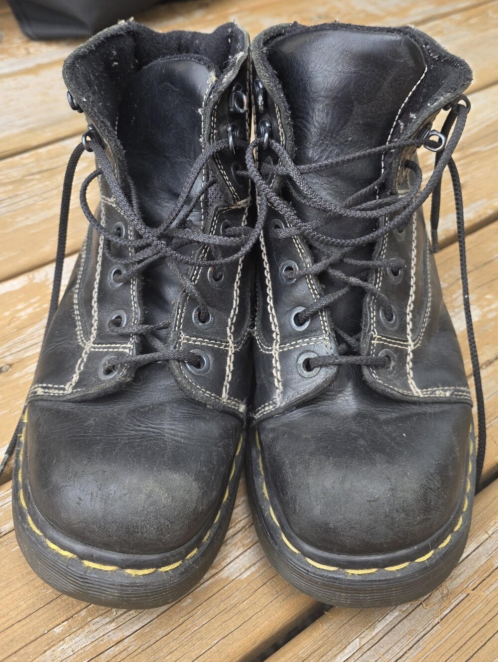 Dr Martens Lace-Up Leather Boots Vintage MADE IN ENGLAND